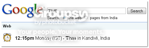 Local Time In Google Search