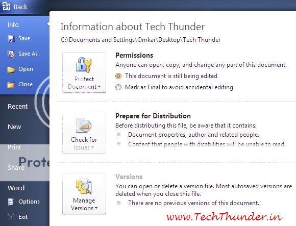 Microsoft Office Word 2010 Exclusive Screenshots